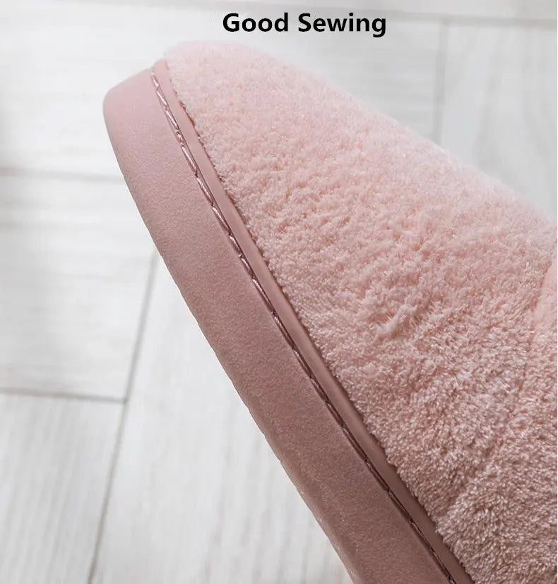 2025 Winter Warm Shoes Woman Men Indoor Slippers Soft Plus Couples Home Floor Snow Boots Anti-slip Female House Footwear