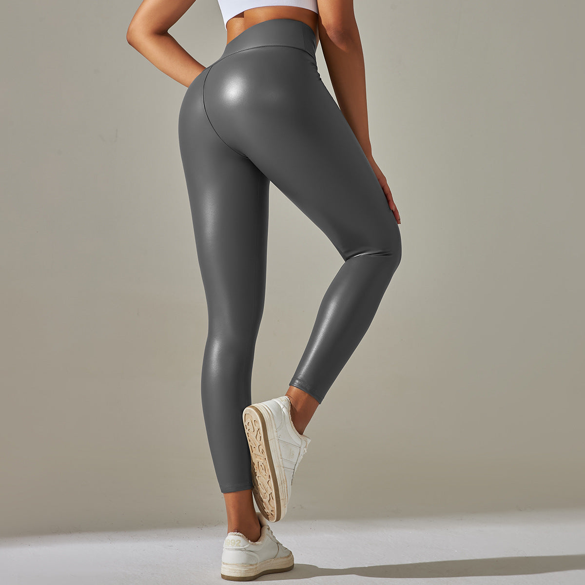 Women Black Pu Leather Pants High Waist Leather Sexy Leggings Trousers Women Thick Stretch Pantalon Mujer
