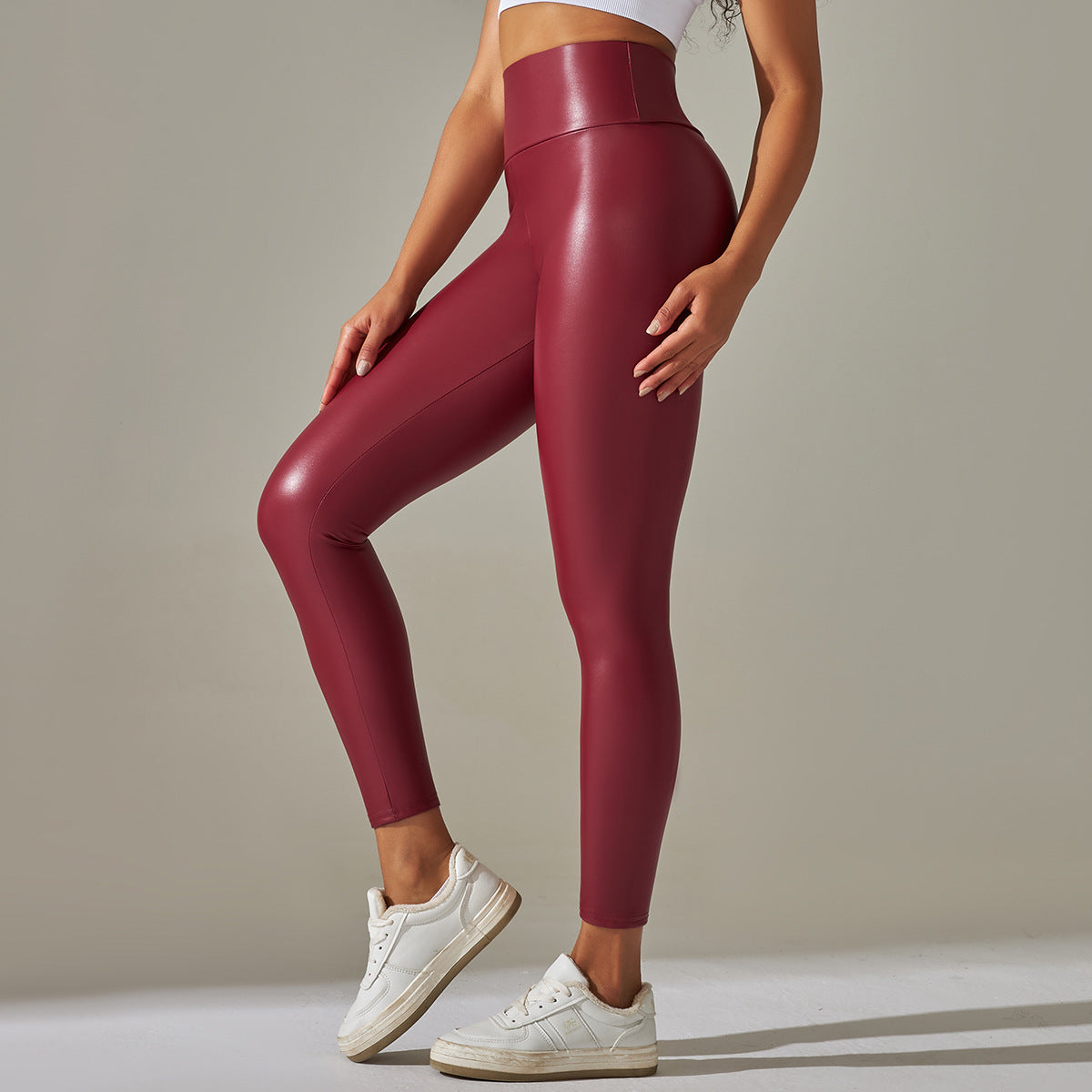 Women Black Pu Leather Pants High Waist Leather Sexy Leggings Trousers Women Thick Stretch Pantalon Mujer