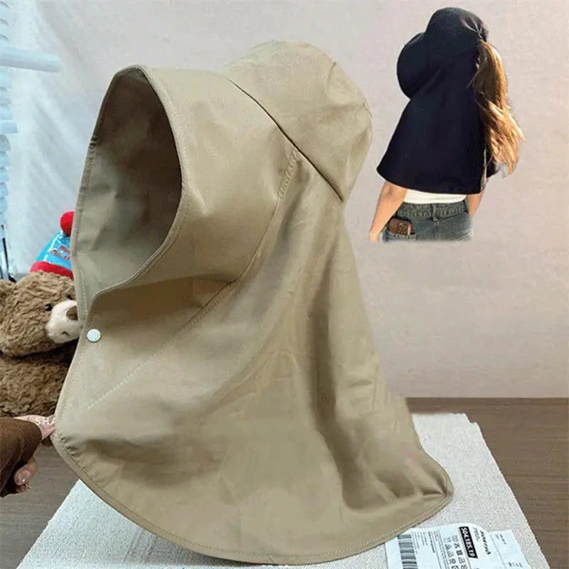 Women Hat Full Face Sun UV Protection Hats Summer Large Brim Shawl Neck Integrated Traveling Outdoors Beach Fisherman Hats
