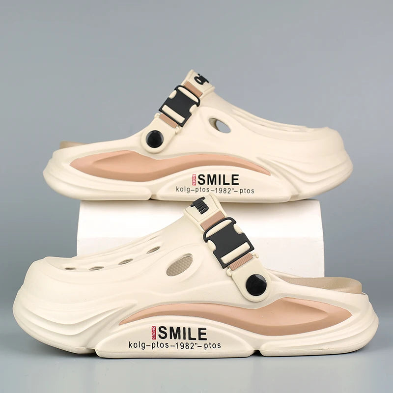 Male Sandals Casual Shoes Outdoor Beach Sandals Women Soft Clogs Garden Bottom Indoor Summer Flip Flops Men Massage Slippers