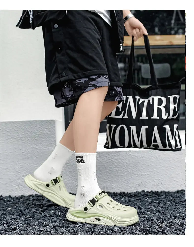 Male Sandals Casual Shoes Outdoor Beach Sandals Women Soft Clogs Garden Bottom Indoor Summer Flip Flops Men Massage Slippers