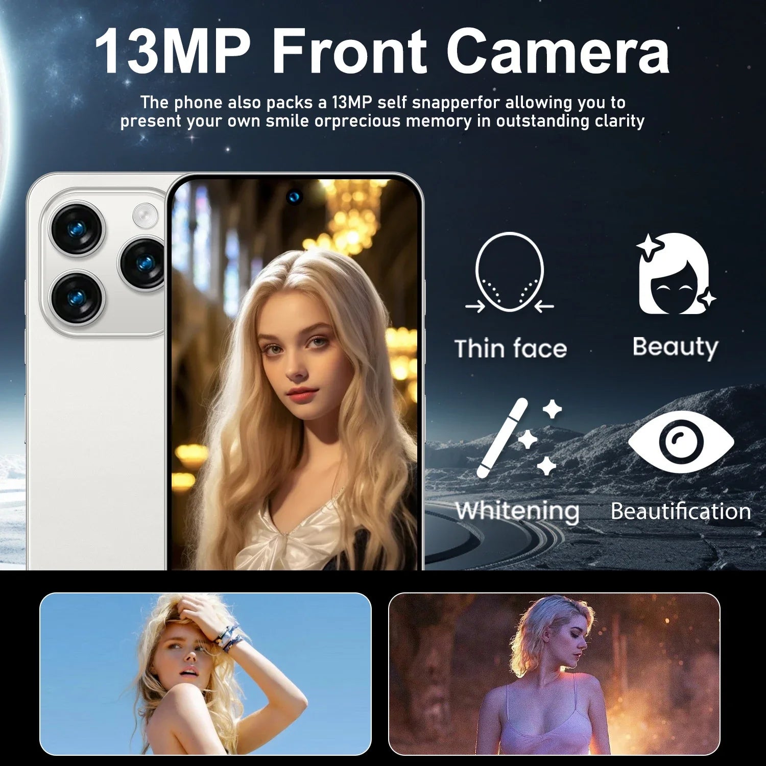 Global Version I16 Pro Max Smartphones Cellphones Android 14,6.8 inch Screen,12+512GB,13+24MP,Mobile phone,6800mAh Phone 5G