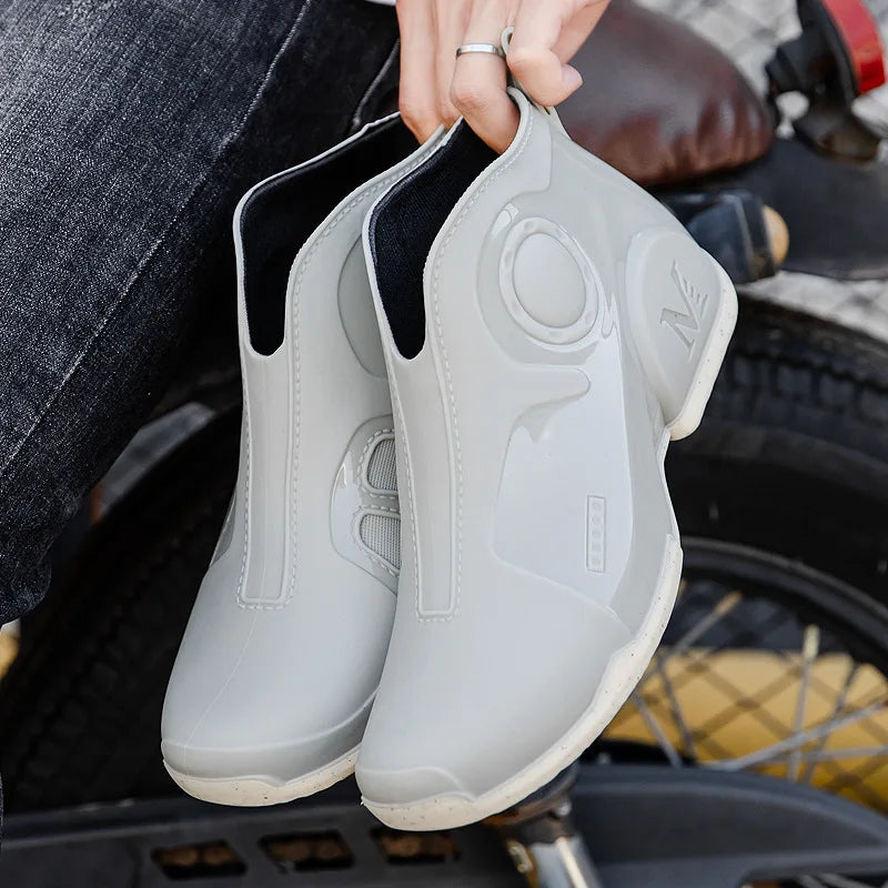 Brand Men Rain Boots New Outdoor Non-slip Light Hiking Shoes for Men Fishing Rain Boots Durable Waterproof Rubber Fishing Shoes