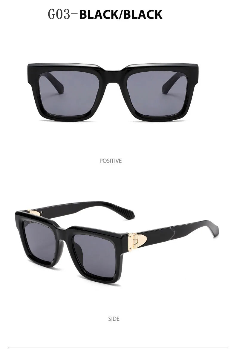 Millionaire Square Sunglass Men Vintage Luxury Sunglasses 2025 Trendy Fashion Glasses Gafas De Sol Hombre Lunette Soleil Femme