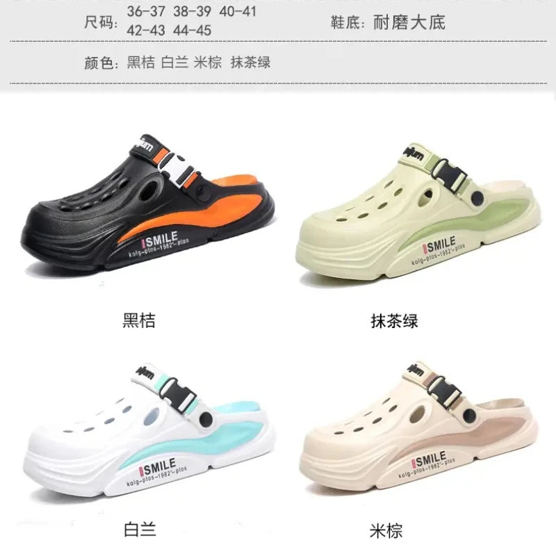 Male Sandals Casual Shoes Outdoor Beach Sandals Women Soft Clogs Garden Bottom Indoor Summer Flip Flops Men Massage Slippers