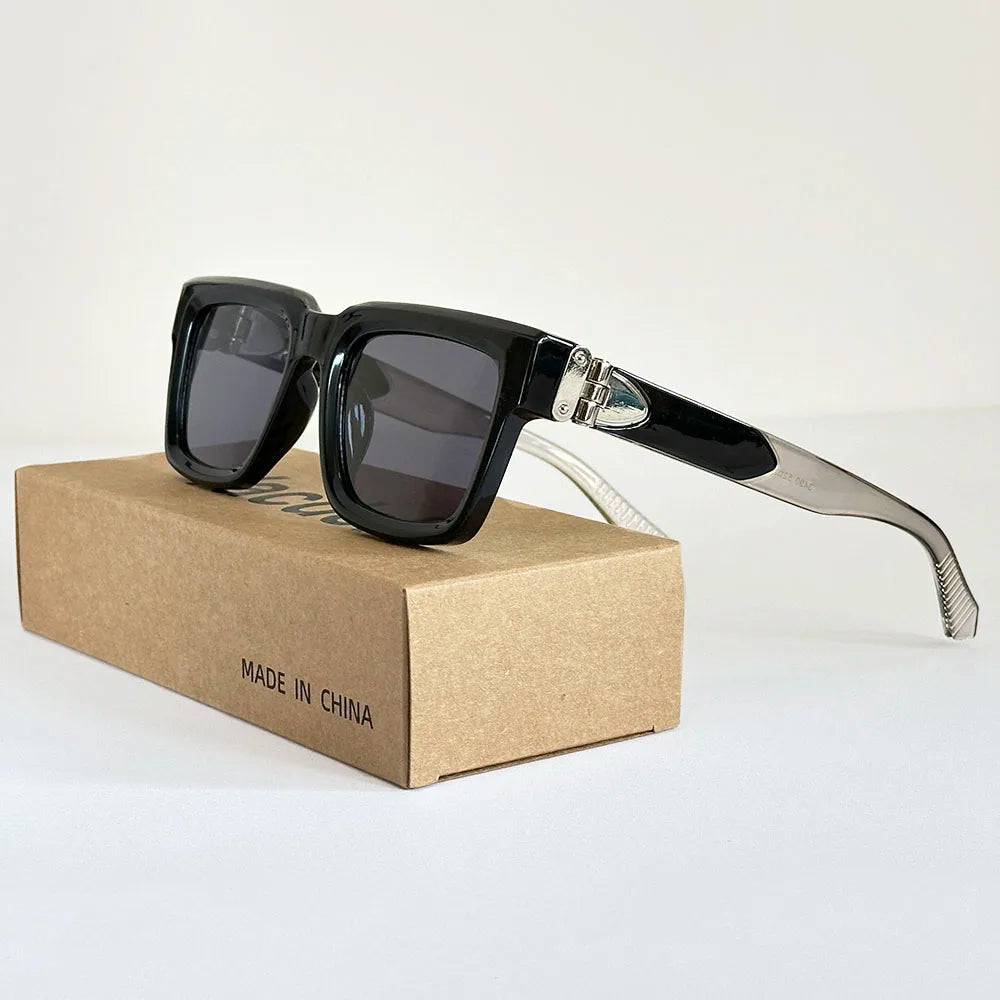 Millionaire Square Sunglass Men Vintage Luxury Sunglasses 2025 Trendy Fashion Glasses Gafas De Sol Hombre Lunette Soleil Femme