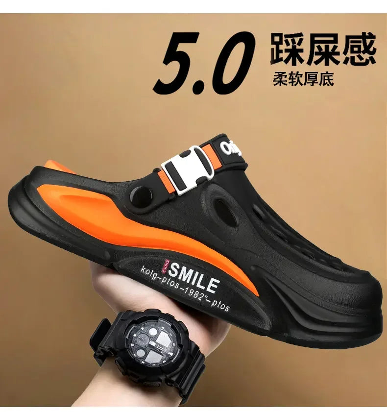 Male Sandals Casual Shoes Outdoor Beach Sandals Women Soft Clogs Garden Bottom Indoor Summer Flip Flops Men Massage Slippers