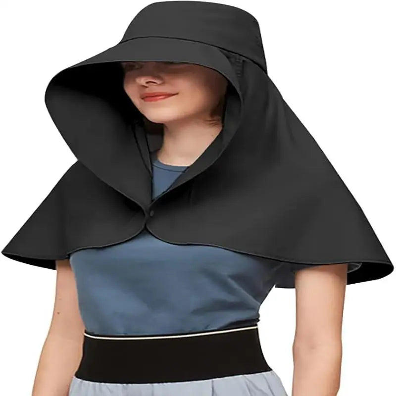 Women's Sun Protection Hat With Neck Cover,Super Wide Brim Foldable Summer Cap,Lightweight Breathable,Face Protective Outdoor