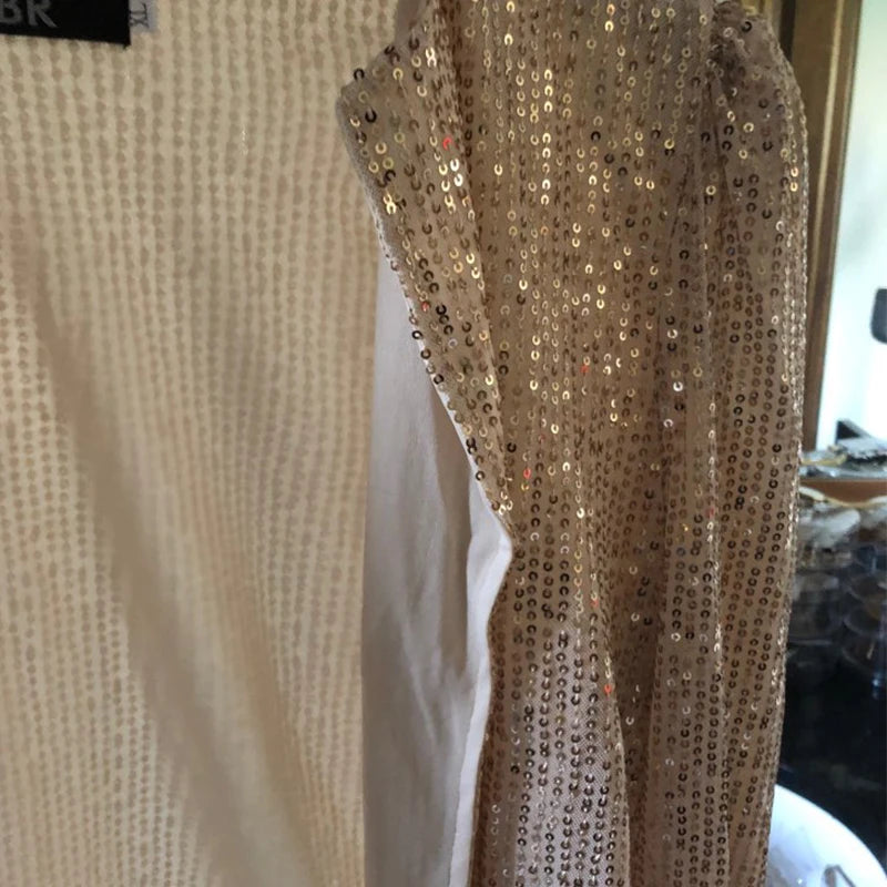2025 Spring Sequin Jackets Women Glitter Long Sleeve Short Coats Fashion Elegant Outwear Office Ladies Solid Streetwear Jacket