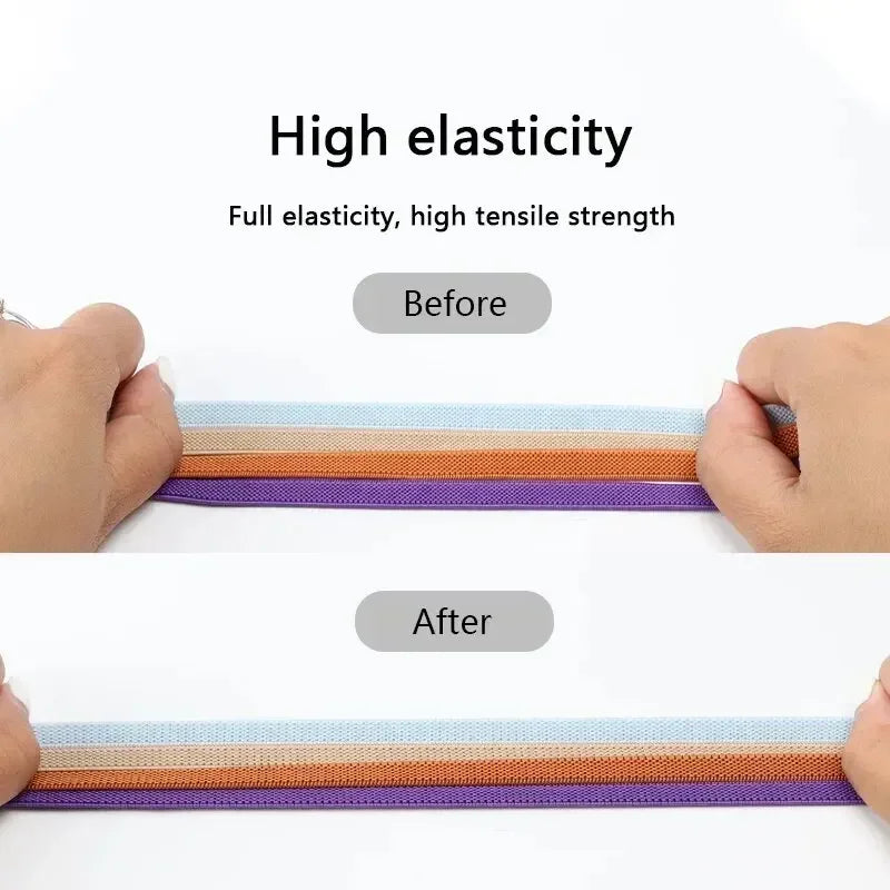 2Pairs Without Ties Elastic Laces No Tie Shoe Laces Press Lock Shoelaces Sneaker Kids Adult 8MM Widened Flat Shoelace for Shoes