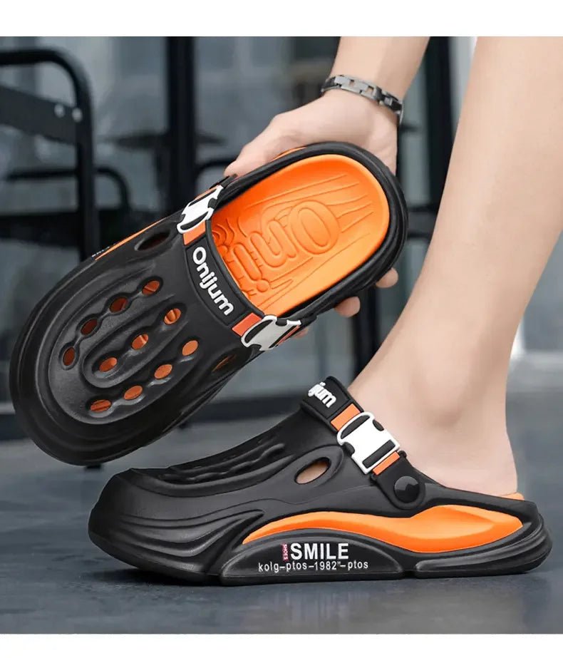 Male Sandals Casual Shoes Outdoor Beach Sandals Women Soft Clogs Garden Bottom Indoor Summer Flip Flops Men Massage Slippers