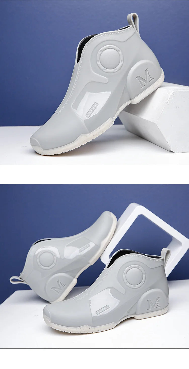 Brand Men Rain Boots New Outdoor Non-slip Light Hiking Shoes for Men Fishing Rain Boots Durable Waterproof Rubber Fishing Shoes