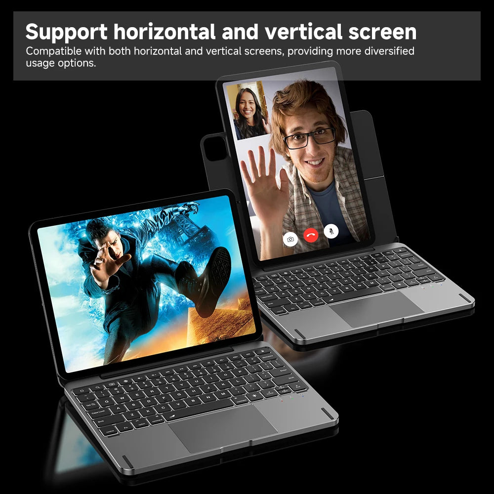 GOOJODOQ Magic Keyboard for  iPad Air 6 11 2024 Air4 Air 5  for iPad Pro 11 Inch 4th/3rd/2nd/1st Gen Full Aluminum Keyboard