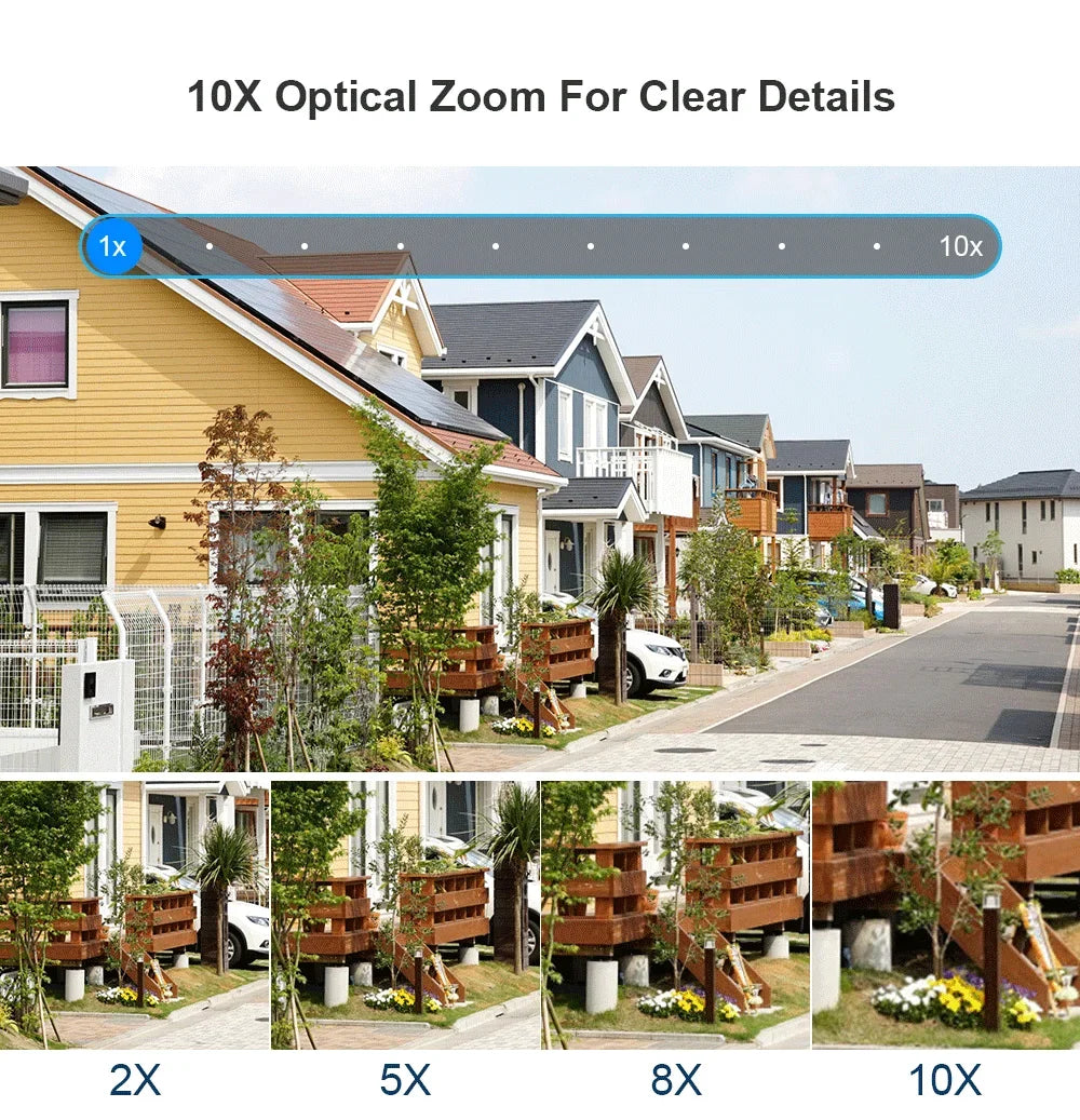 LS VISION 20MP Four Screens WiFi Security Camera Outdoor 10X Optical Zoom Four Lens Human Auto Tracking Waterproof CCTV Cameras