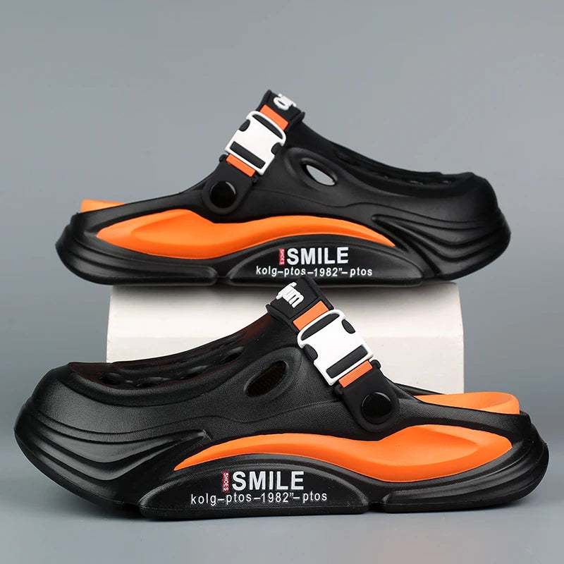 Male Sandals Casual Shoes Outdoor Beach Sandals Women Soft Clogs Garden Bottom Indoor Summer Flip Flops Men Massage Slippers
