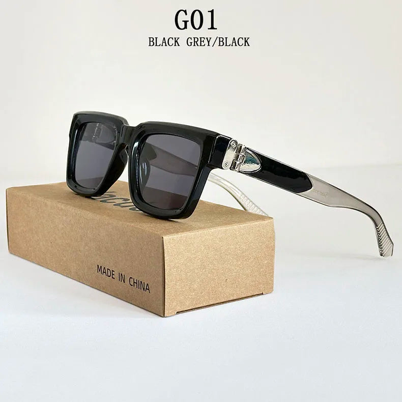 Millionaire Square Sunglass Men Vintage Luxury Sunglasses 2025 Trendy Fashion Glasses Gafas De Sol Hombre Lunette Soleil Femme