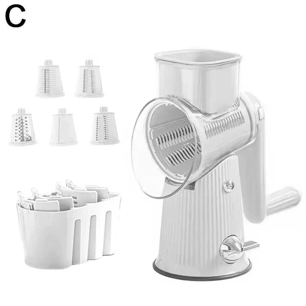 Multifunctional Manual Vegetable Slicer Cheese Grater Rotary Drum Grater Kitchen Tool for Veggie Chopping Food Shredding Y2B0