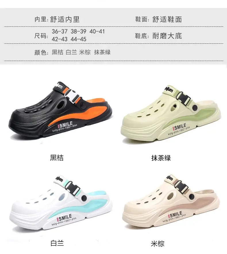 Male Sandals Casual Shoes Outdoor Beach Sandals Women Soft Clogs Garden Bottom Indoor Summer Flip Flops Men Massage Slippers
