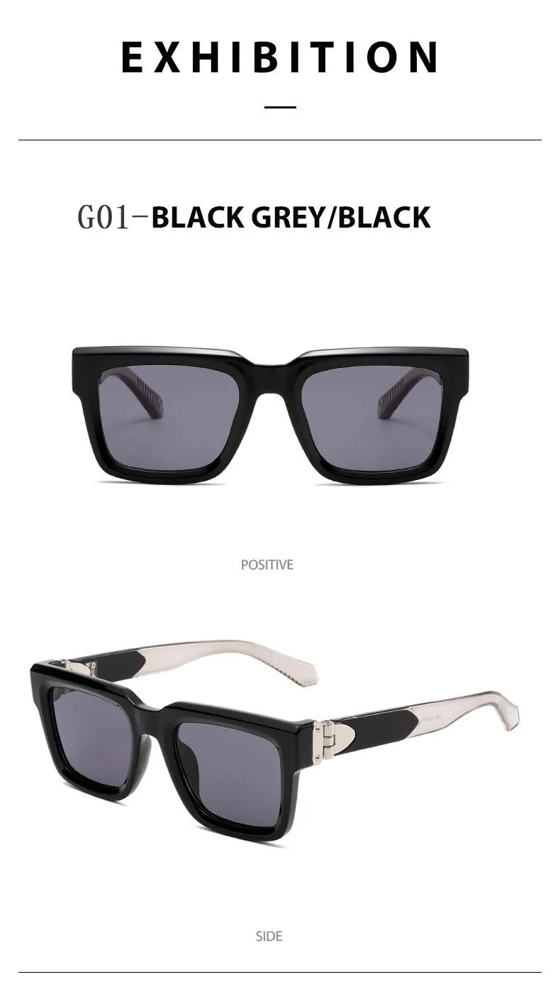 Millionaire Square Sunglass Men Vintage Luxury Sunglasses 2025 Trendy Fashion Glasses Gafas De Sol Hombre Lunette Soleil Femme
