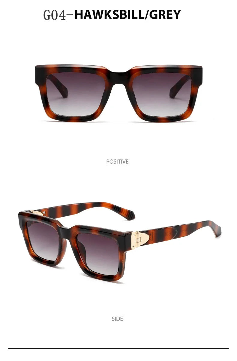 Millionaire Square Sunglass Men Vintage Luxury Sunglasses 2025 Trendy Fashion Glasses Gafas De Sol Hombre Lunette Soleil Femme
