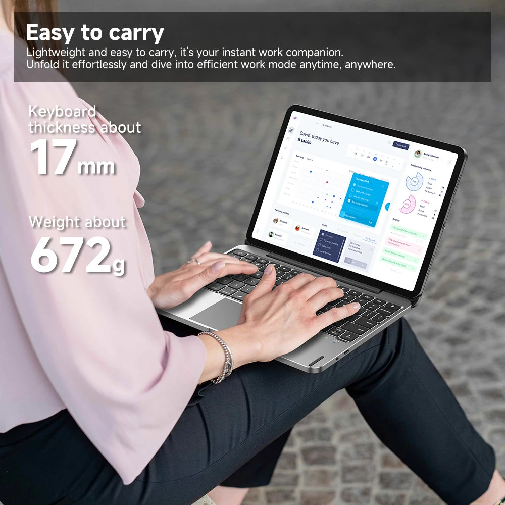 GOOJODOQ Magic Keyboard for  iPad Air 6 11 2024 Air4 Air 5  for iPad Pro 11 Inch 4th/3rd/2nd/1st Gen Full Aluminum Keyboard