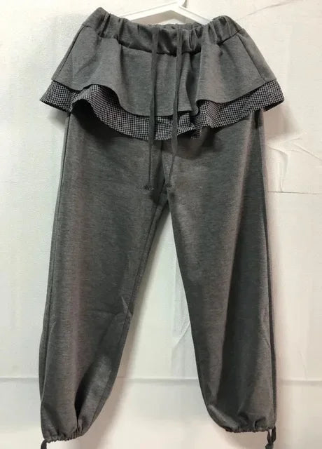 2025 New Bottoms Women Fashion Japanese Sweatpants Pantalon Streetwear Joggers Femme Patchwork Plaid Casual Straight Y2k Pants