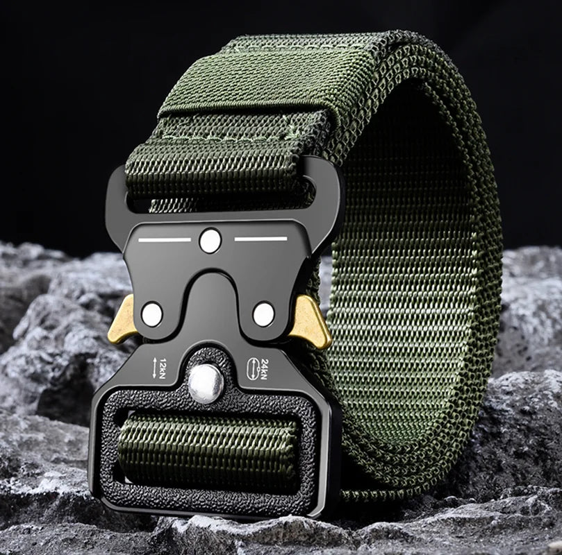 Men's Belt Outdoor Hunting Tactical Multi Function Belt Multi-Function Buckle High Quality Nylon Belt Nylon Male Strap