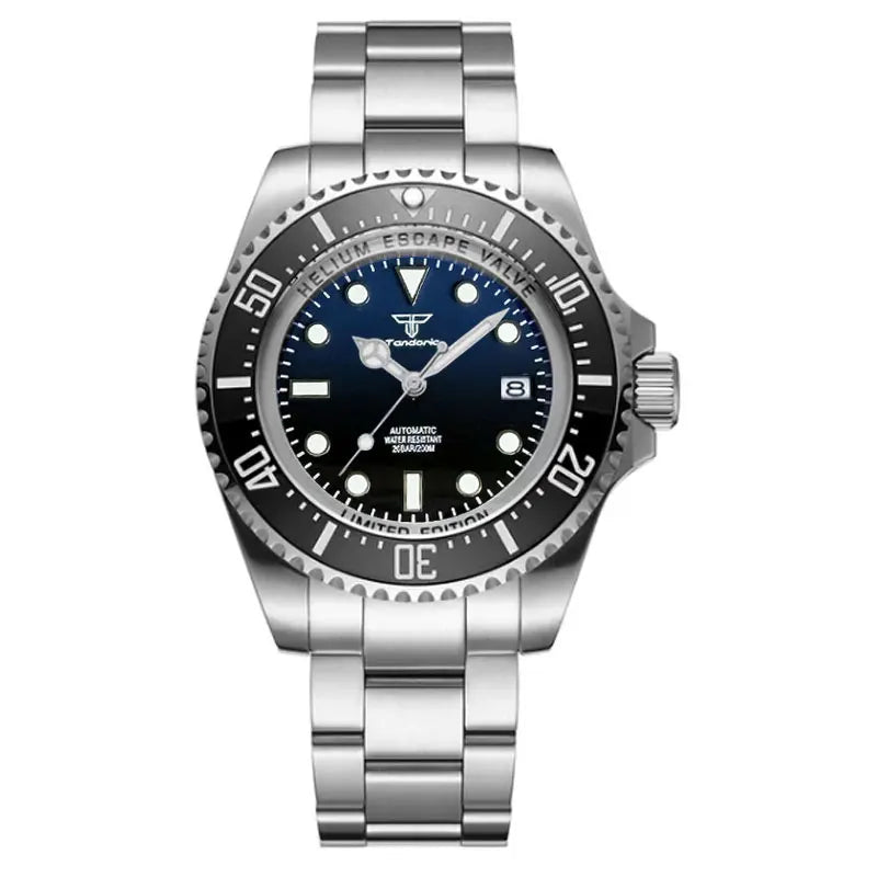 200m Dive Mechanical Watch Men Sapphire Crystal NH35AA PT5000 43mm Steel Case 904L Bracelet Glide Lock Ceramic Insert Rejor