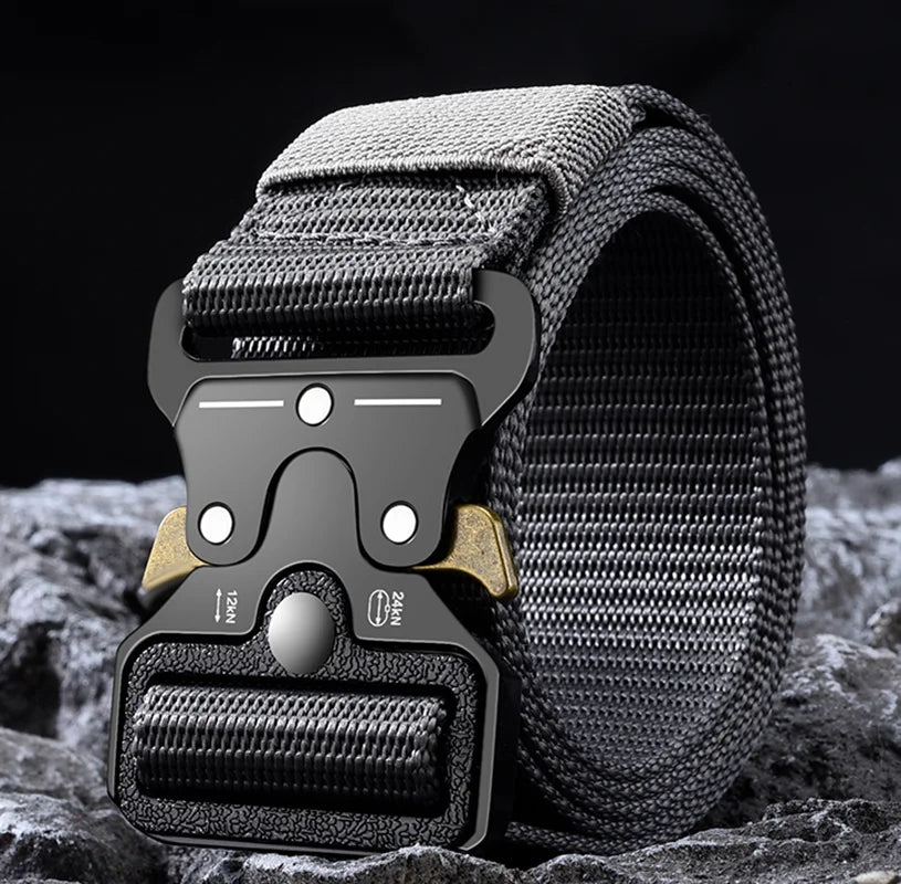 Men's Belt Outdoor Hunting Tactical Multi Function Belt Multi-Function Buckle High Quality Nylon Belt Nylon Male Strap