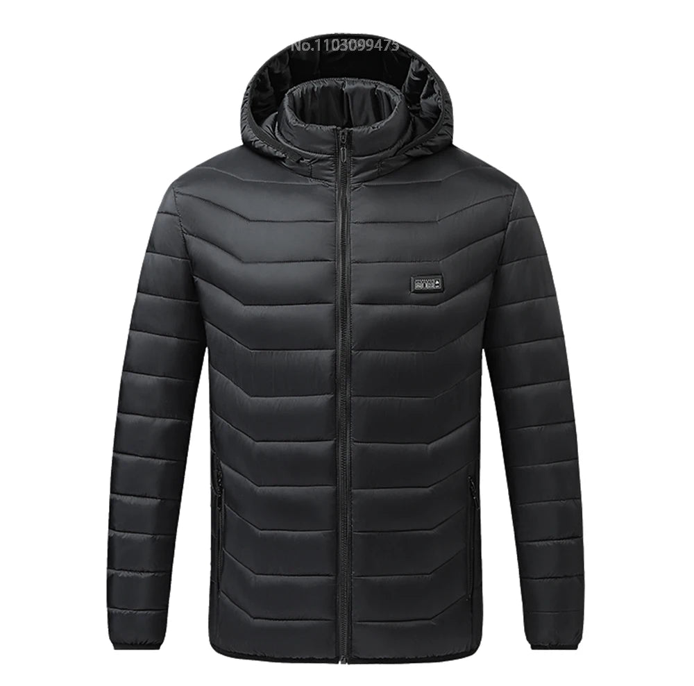 21 Areas Heated Jacket Men Warm Vest USB Self Heating Jacket Women Heated Coat Ski Camping Hiking Winter Cotton Clothes Washed