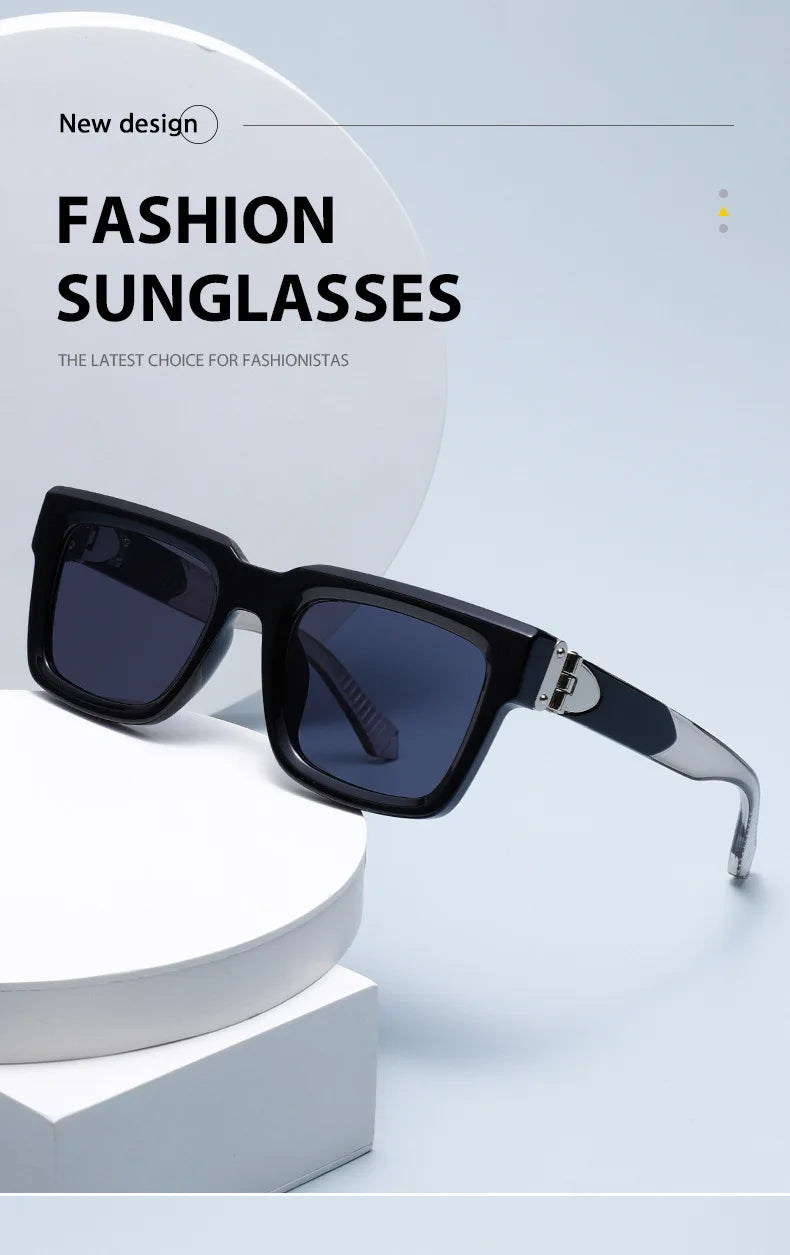 Millionaire Square Sunglass Men Vintage Luxury Sunglasses 2025 Trendy Fashion Glasses Gafas De Sol Hombre Lunette Soleil Femme