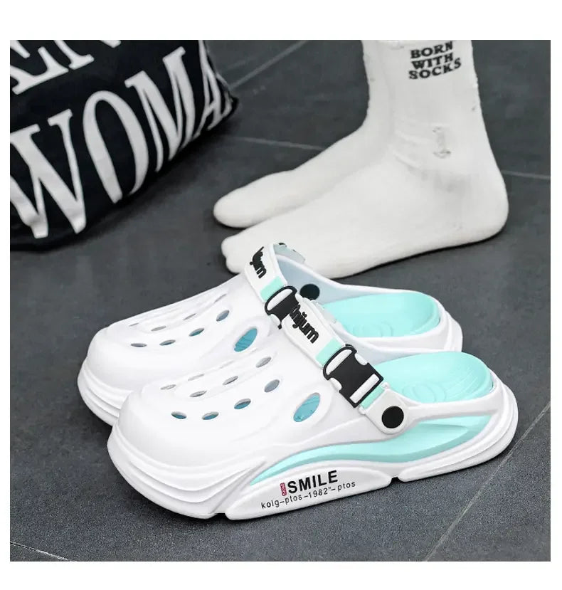 Male Sandals Casual Shoes Outdoor Beach Sandals Women Soft Clogs Garden Bottom Indoor Summer Flip Flops Men Massage Slippers