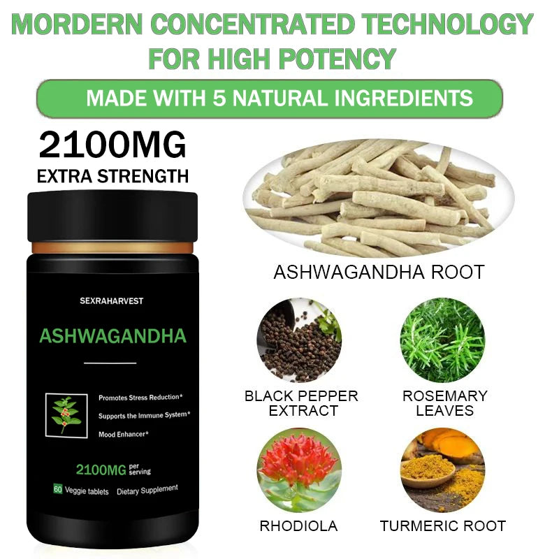 Original Ashwagandha Tablet Pen-is Enlargement Energy Supplement Anti-oxidation,Enhance Immunity,E-rection Capsules for Men