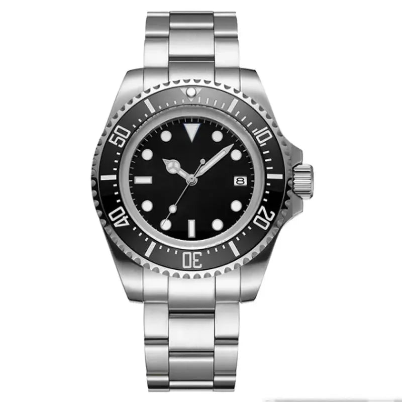 200m Dive Mechanical Watch Men Sapphire Crystal NH35AA PT5000 43mm Steel Case 904L Bracelet Glide Lock Ceramic Insert Rejor