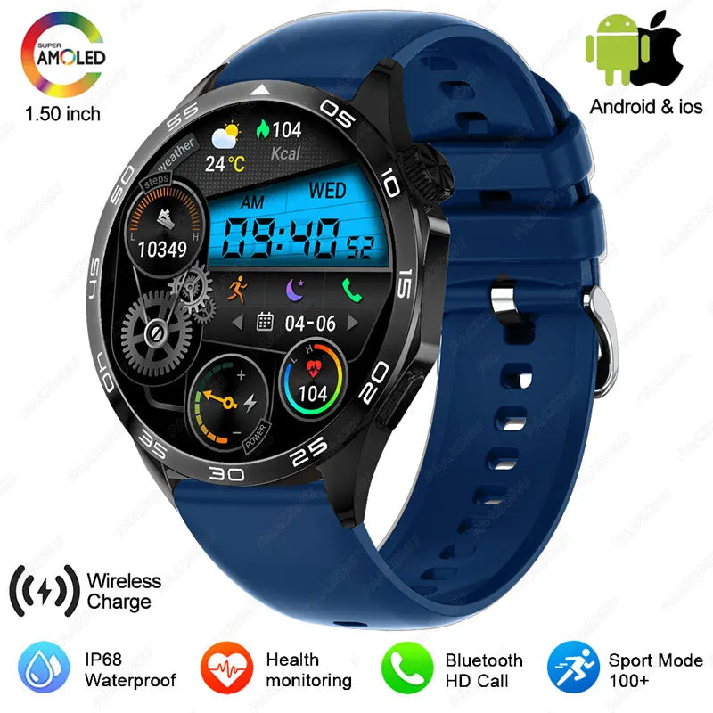 2025 New For Huawei Smart Watch Men Watch 4 Pro+ 1.50 Inch HD Screen Bluetooth Call Health Monitoring Smartwatch New Watch 4