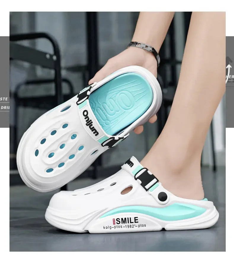Male Sandals Casual Shoes Outdoor Beach Sandals Women Soft Clogs Garden Bottom Indoor Summer Flip Flops Men Massage Slippers