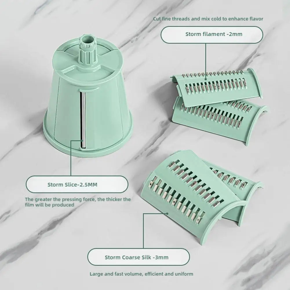 Multifunctional Manual Vegetable Slicer Cheese Grater Rotary Drum Grater Kitchen Tool for Veggie Chopping Food Shredding Y2B0