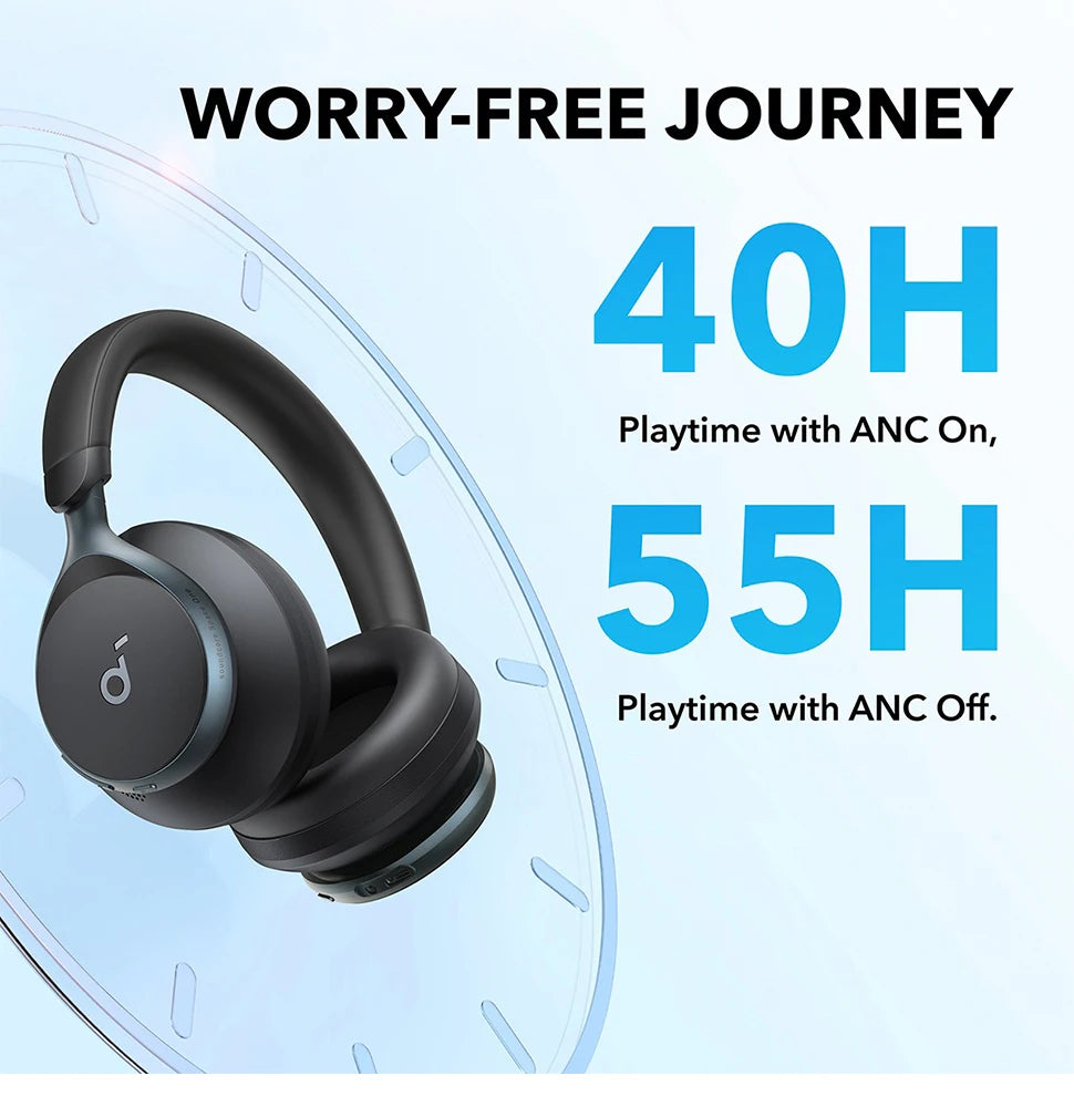 Soundcore by Anker Space One Active Noise Cancelling Headphones Wireless Bluetooth Headphones Wireless Bluetooth Headset