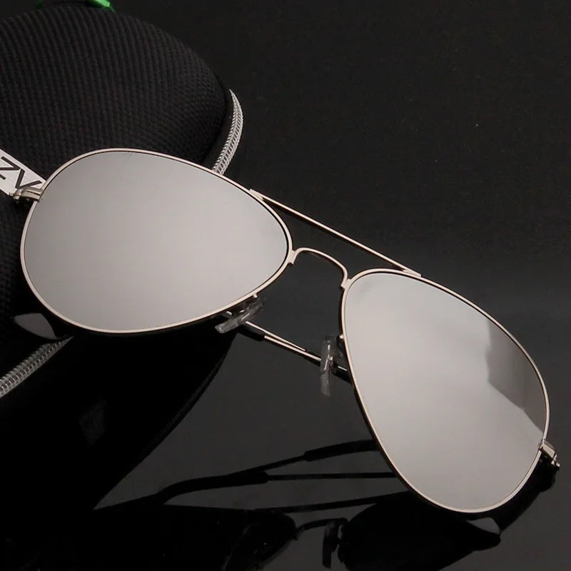 High Quality G15 Glass Lens women men Sunglasses uv400 aviation brand classic mirror male oculos vintage man sun Glasses 3025