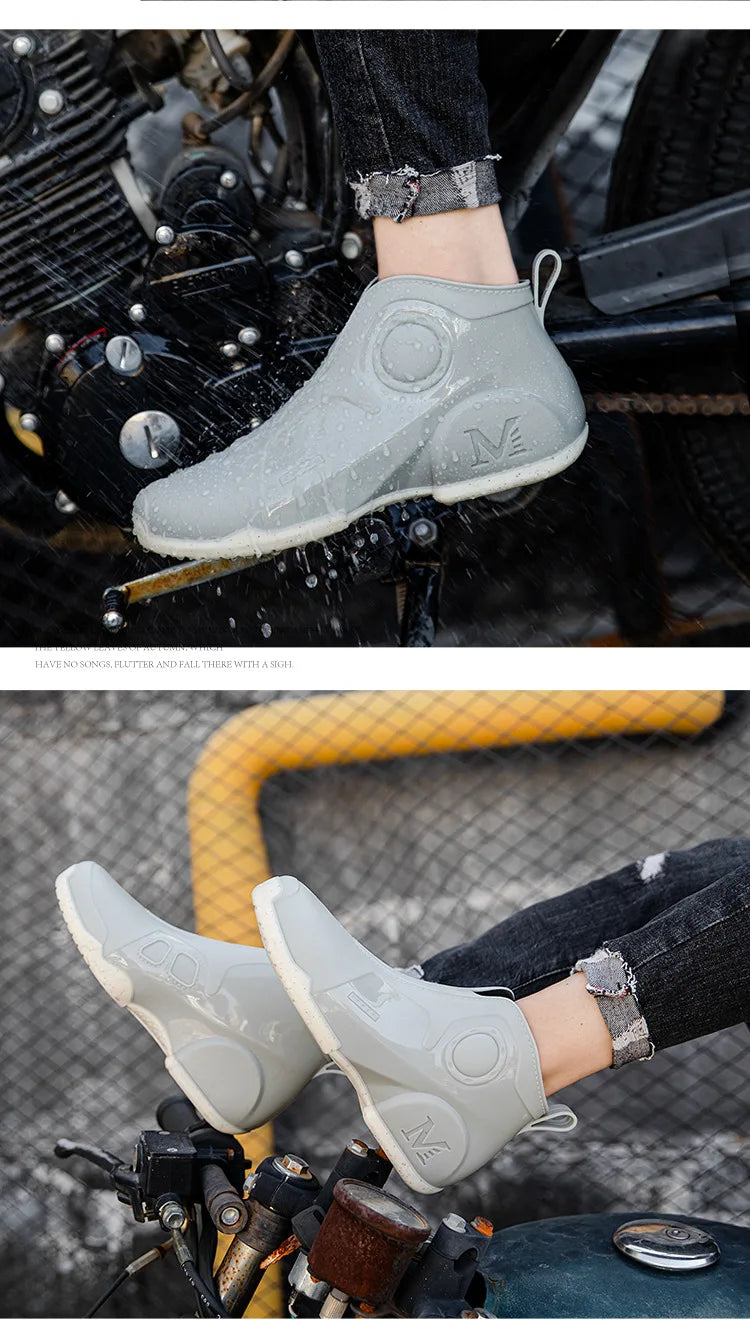Brand Men Rain Boots New Outdoor Non-slip Light Hiking Shoes for Men Fishing Rain Boots Durable Waterproof Rubber Fishing Shoes