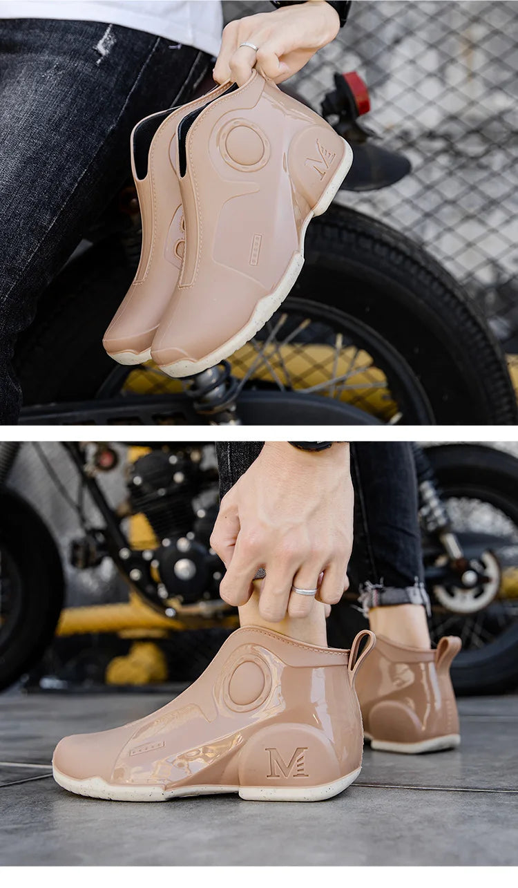 Brand Men Rain Boots New Outdoor Non-slip Light Hiking Shoes for Men Fishing Rain Boots Durable Waterproof Rubber Fishing Shoes