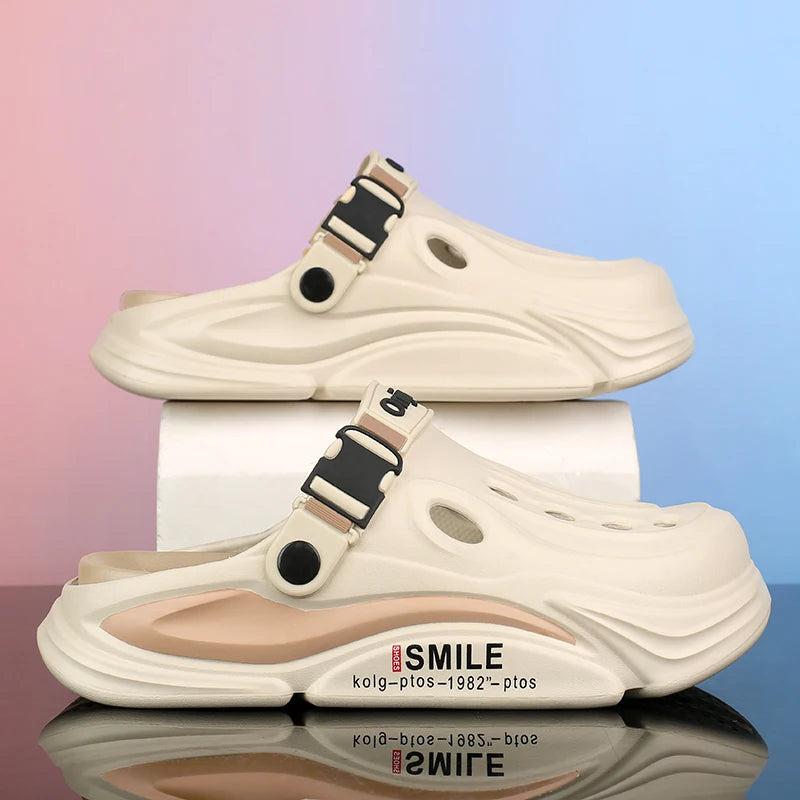 Male Sandals Casual Shoes Outdoor Beach Sandals Women Soft Clogs Garden Bottom Indoor Summer Flip Flops Men Massage Slippers