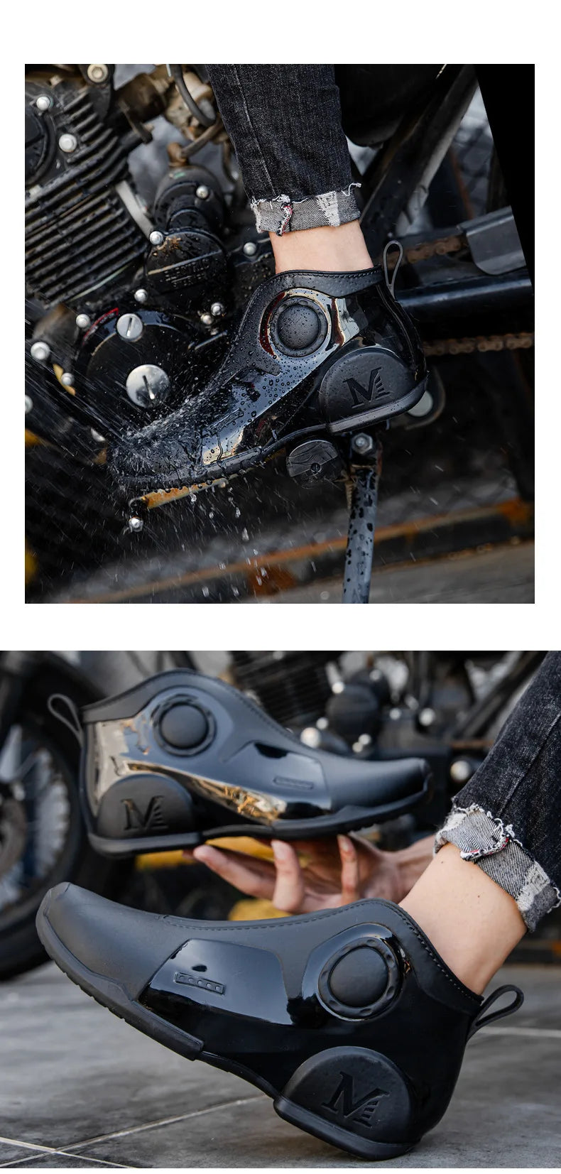 Brand Men Rain Boots New Outdoor Non-slip Light Hiking Shoes for Men Fishing Rain Boots Durable Waterproof Rubber Fishing Shoes