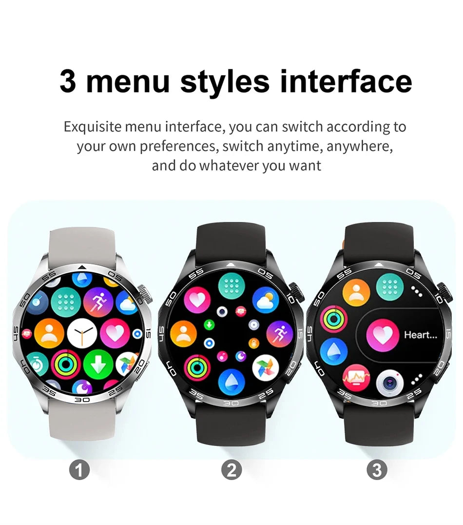 2025 New For Huawei Smart Watch Men Watch 4 Pro+ 1.50 Inch HD Screen Bluetooth Call Health Monitoring Smartwatch New Watch 4