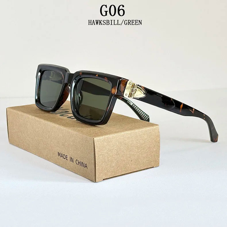 Millionaire Square Sunglass Men Vintage Luxury Sunglasses 2025 Trendy Fashion Glasses Gafas De Sol Hombre Lunette Soleil Femme