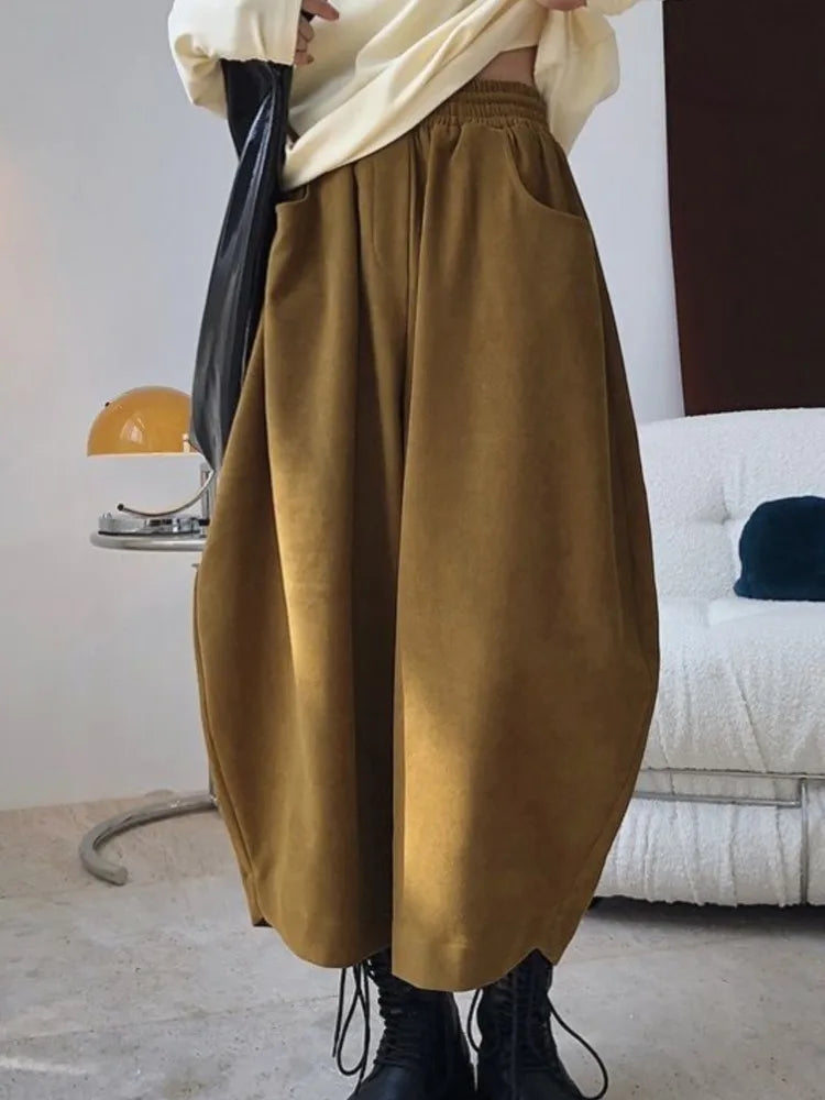 Autumn Harem Long Pant Women Loose Wide Leg Fashion Pleated Ladies Trousers High Waist Casual Woman Pants 2023 Pantalon Mujer