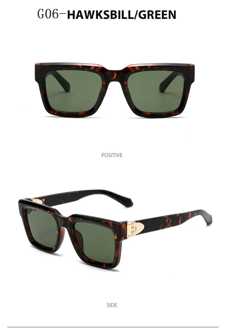 Millionaire Square Sunglass Men Vintage Luxury Sunglasses 2025 Trendy Fashion Glasses Gafas De Sol Hombre Lunette Soleil Femme