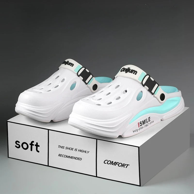 Male Sandals Casual Shoes Outdoor Beach Sandals Women Soft Clogs Garden Bottom Indoor Summer Flip Flops Men Massage Slippers