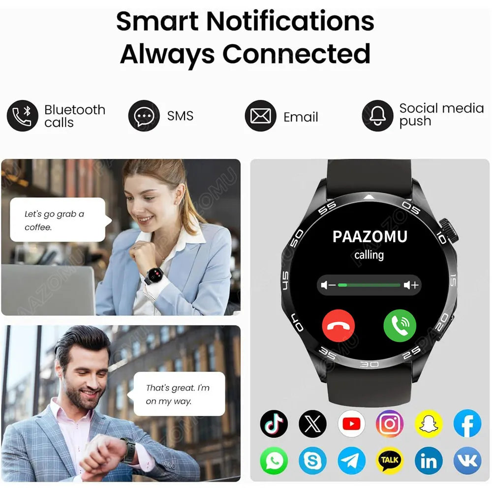 2025 New For Huawei Smart Watch Men Watch 4 Pro+ 1.50 Inch HD Screen Bluetooth Call Health Monitoring Smartwatch New Watch 4